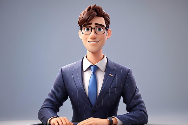 3d animation Business man illustration