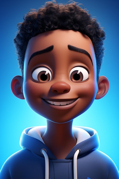 3D Animation of a cute and handsome young boy