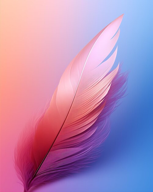 3D Animation Purple Pink Feather Style One