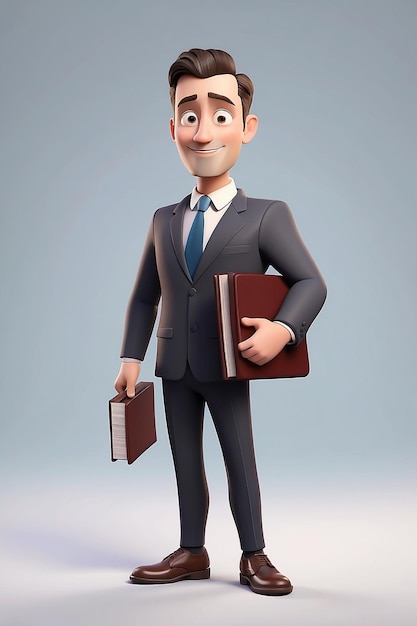 3D Animation Style Cartoon personage illustratie van Advocaat