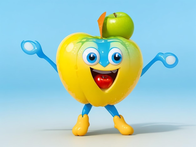 3D Apple characters generated by AI