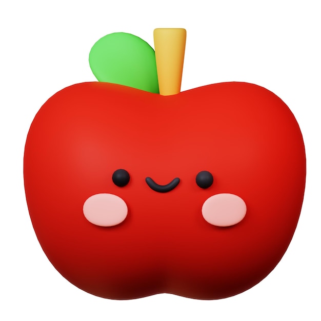 Photo 3d apple illustration