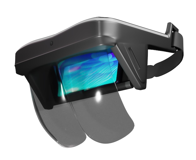 3D AR Headset Of Doos Op Een Witte Achtergrond.