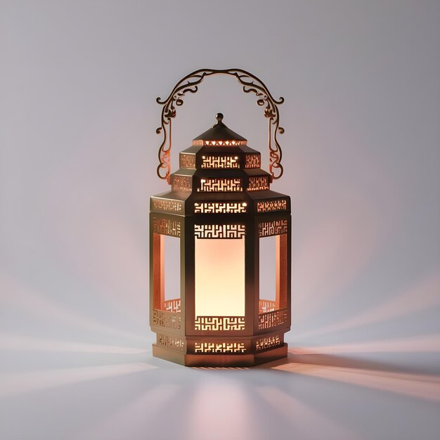 A 3d Arabic lantern vector