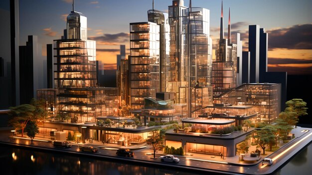 도시 프로젝트를 위한 3D 건축 설계 및 건축 모델