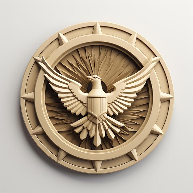 Photo 3d army emblem symbol