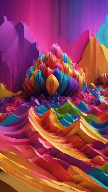 3d art diversity and pride wallpaper background illustration