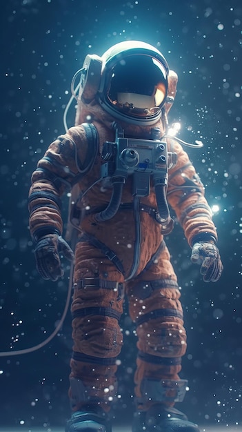 3D astronaut stilering Generatieve AI