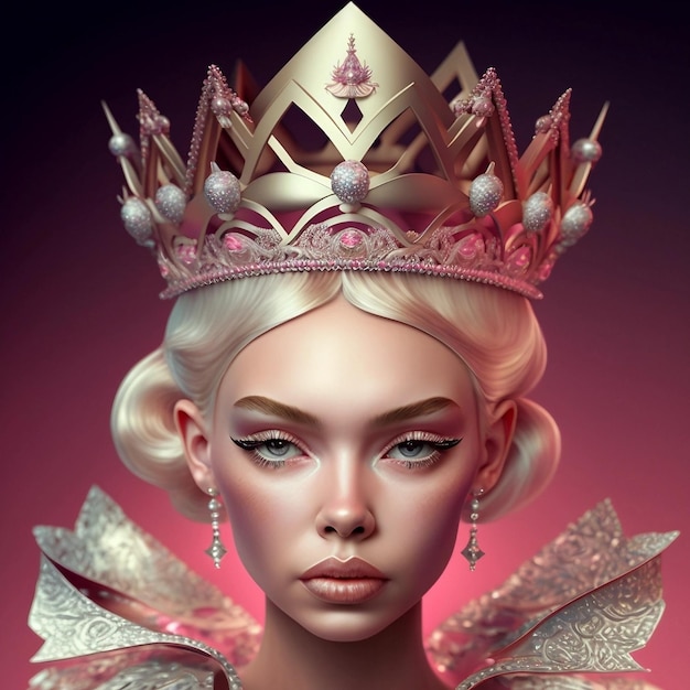 3D аватар королевы, созданный с помощью технологии генеративного искусственного интеллекта