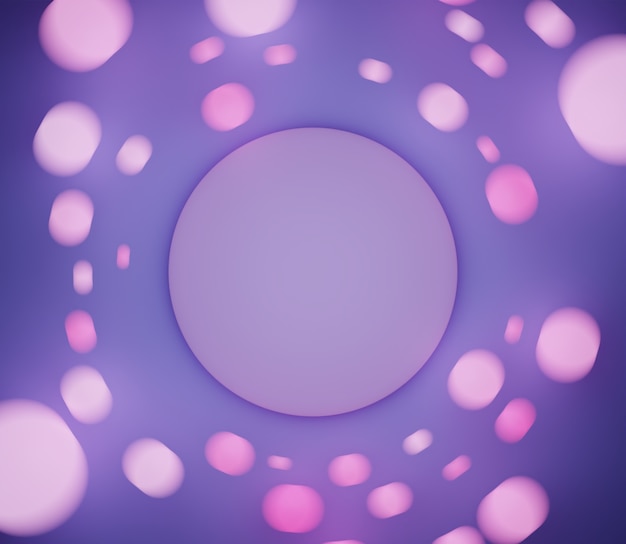 3d backgound illustration stage wallpaper product simple modern abstract blue light balls bokeh