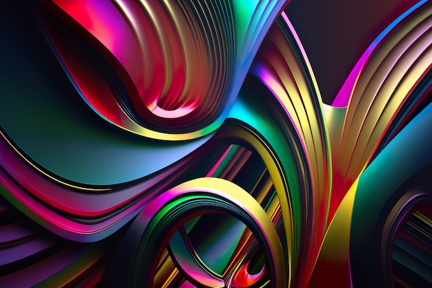 3D background high Elevating the Senses with Vivid and Bold Color Palettes AI Generated Illustration