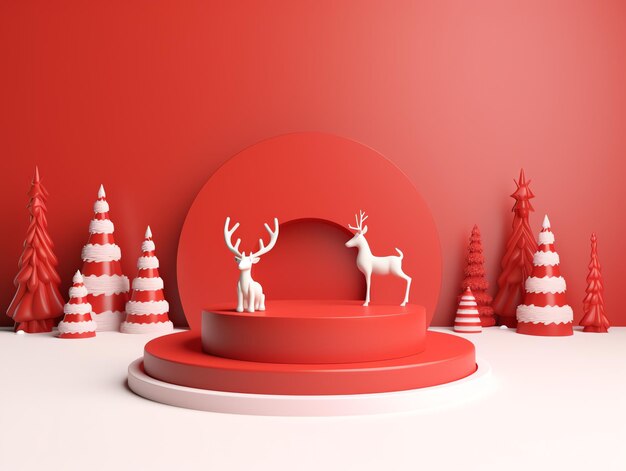 3d background product minimalis podium christmas