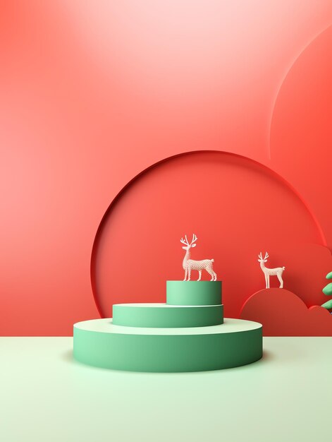 3d background product minimalis podium christmas