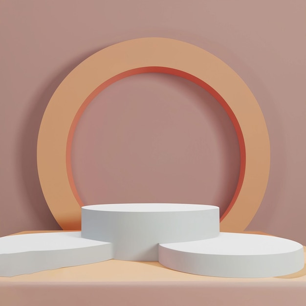 3d background products minimal podium scene with geometric platform ai generative