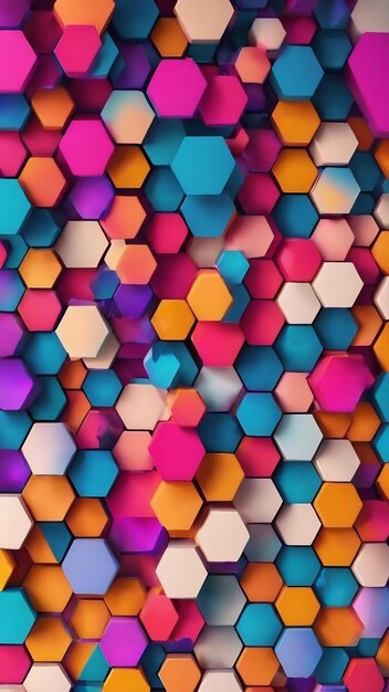 3d background wallaer hexagon background