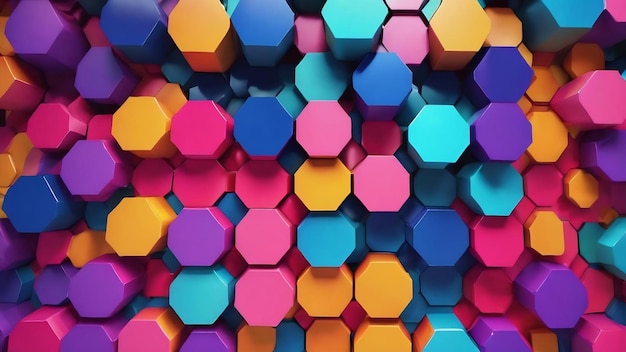 3d background wallaer hexagon background