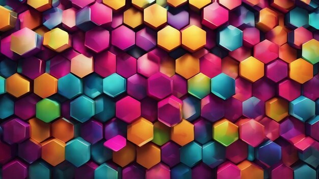 3d background wallaer hexagon background