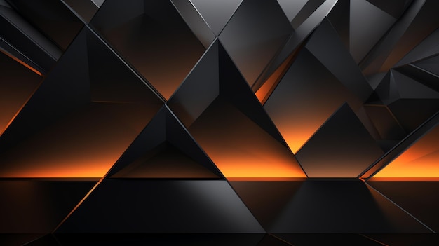 3d background wallpaper triangle glow orange