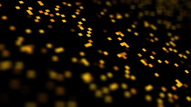 3d background with abstract surface with squares in space 3d render illustration for business or technology
