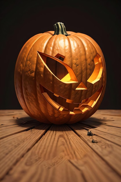 3D Background with Halloween Pumpkin Poster Template Background