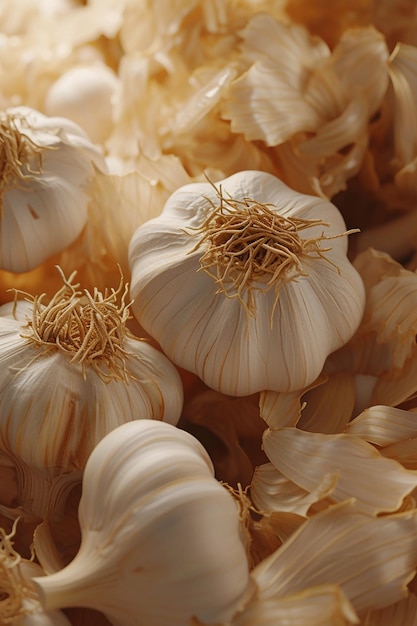 Photo a 3d background with a simple depiction of seer garlic from the haftseen