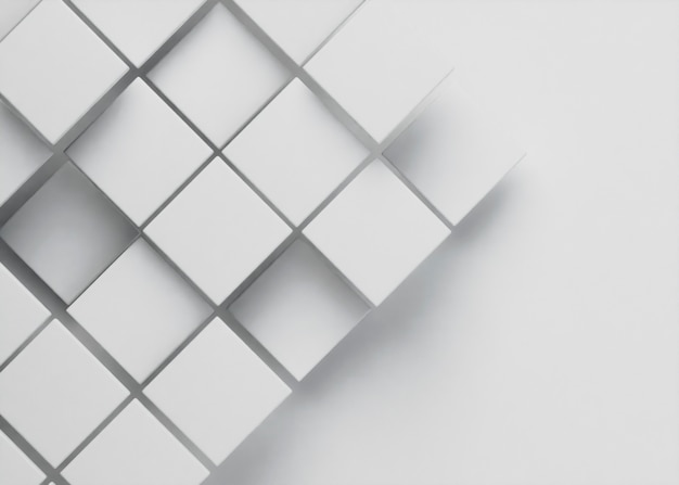 3d background with white cubes