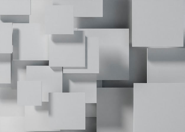 3d background with white cubes