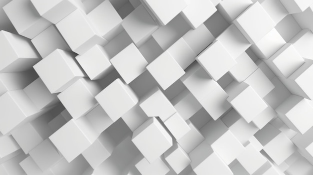 3d background with white cubes