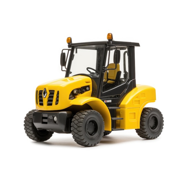 3d backhoe loader on white background illustration