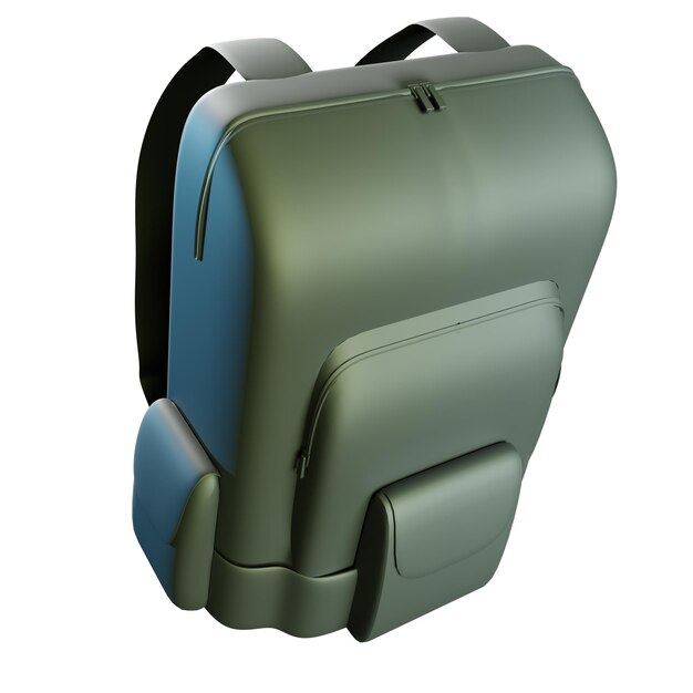 Photo 3d backpack isolated icon illustration render