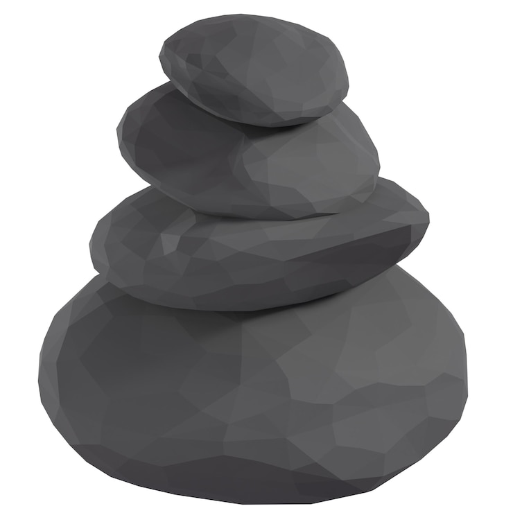 Photo 3d 균형 잡힌 돌 그림