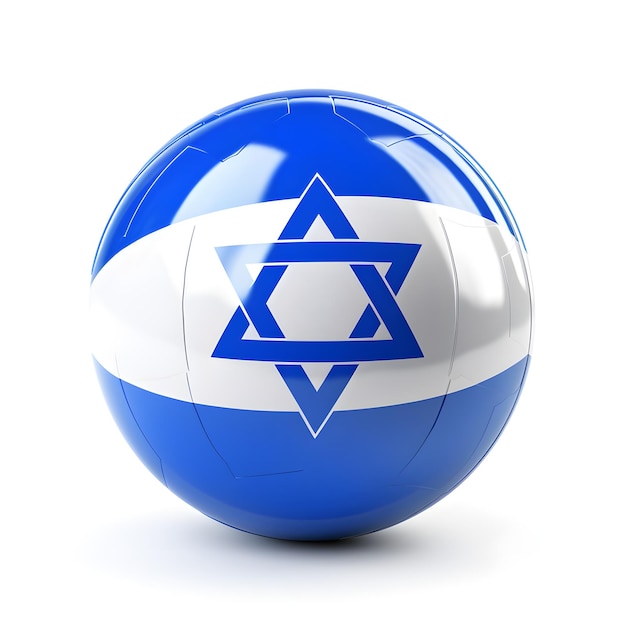 3d мяч в национальных цветах флага Израиля