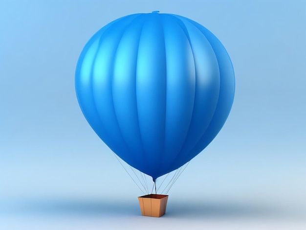 Photo a 3d balloon in blue color cartoon style