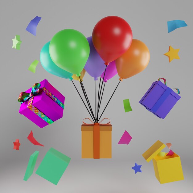 3d balloon and gift design