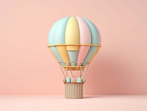 Foto illustrazione di un palloncino 3d