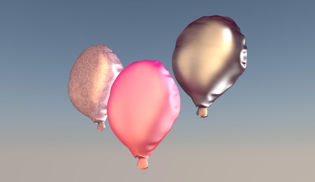 Photo 3d balloon render