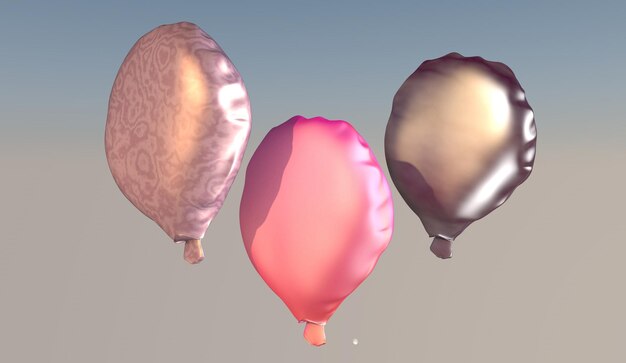 Photo 3d balloon render