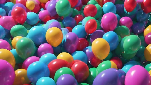 3d balloons rendering design