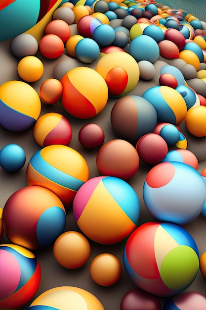 3D Balls Background