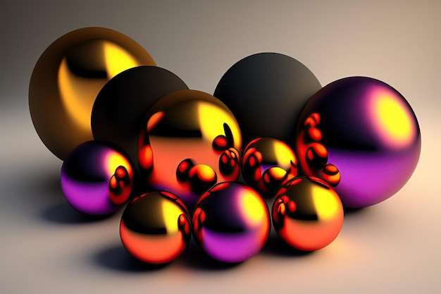 3D Balls Background