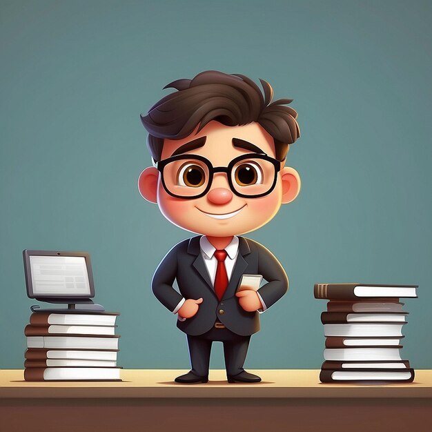 Photo 3d bank accountant character