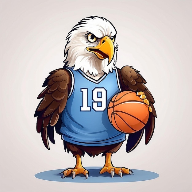 3d basketball eagle character