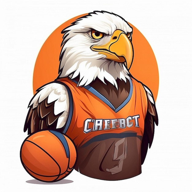 3d basketball eagle character