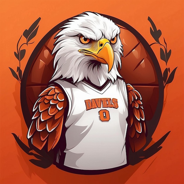 Photo 3d basketball eagle character