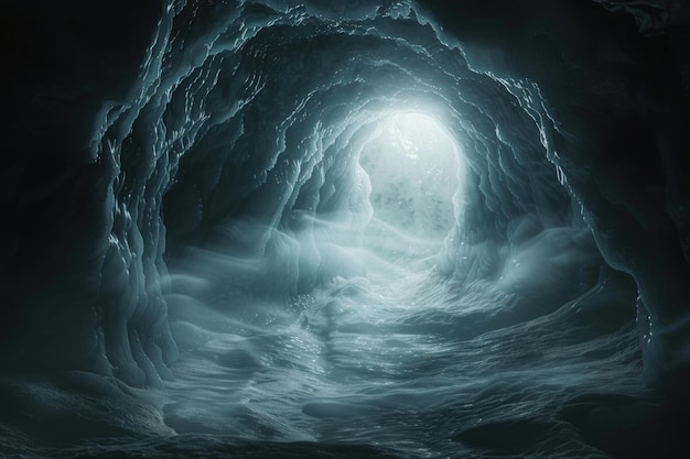 3D beautiful background Realistic dark background Ice concept Scary backgrounds