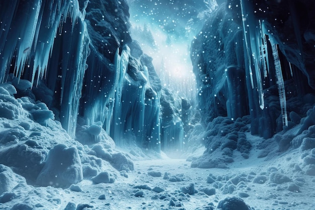 3D beautiful background Realistic dark background Ice concept Scary backgrounds