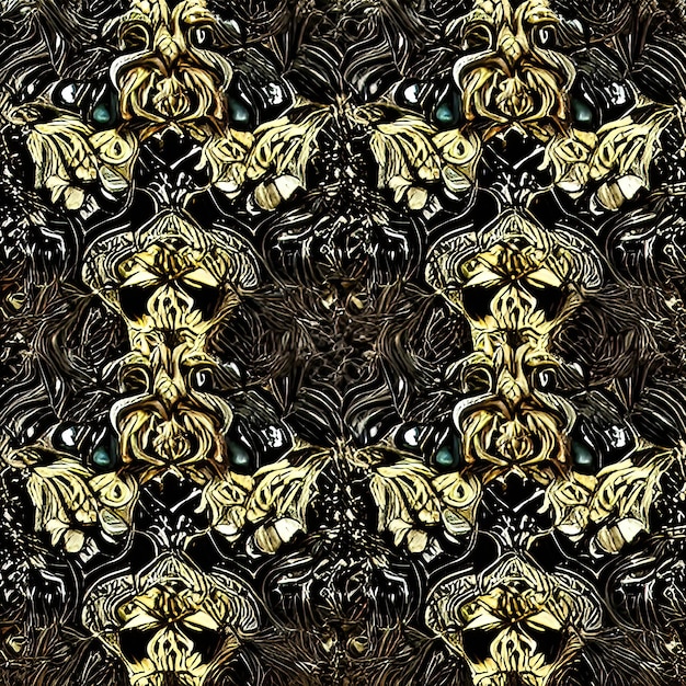 3D beautiful scroll and filigree pattern render