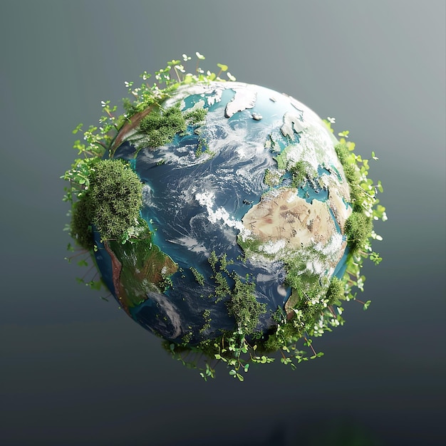 3D-beelden van de Internationale Dag van Moeder Aarde om het bewustzijn voor de bescherming van de natuur te vergroten