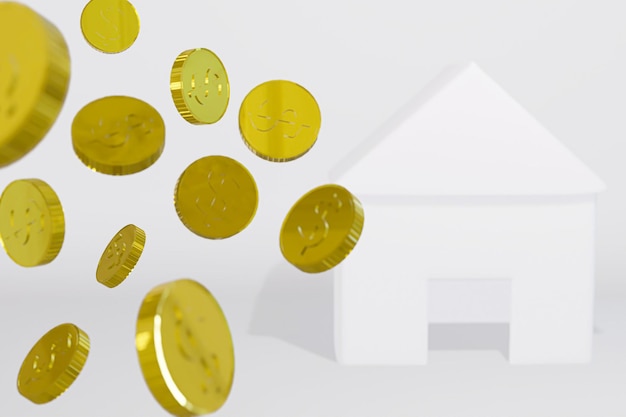 3D-beleggingsafbeeldingen voor woningen kunnen worden gebruikt om in een huis te investeren of een huis te kopen.