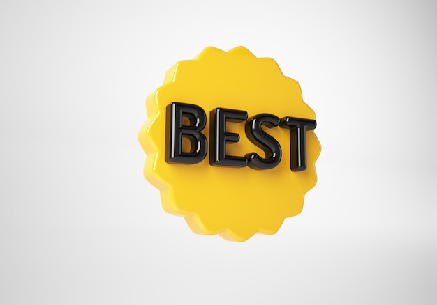 3D Best Seller Badge Logo Design word Best Seller Award Symbol Emblem Icon Label или Sticker